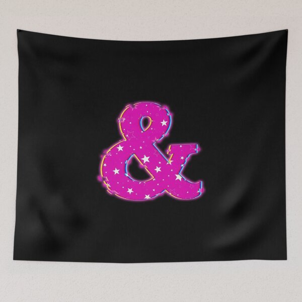 Item preview, Pink Glitch Ampersand Stars Symbol designed and sold by powersunlight.