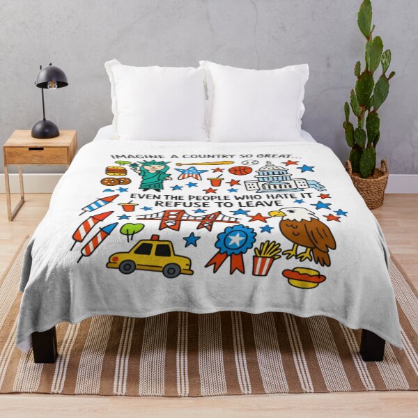 Item preview, Imagine A Country So Great  USA Icons Doodle Art designed and sold by Ali-printshop.