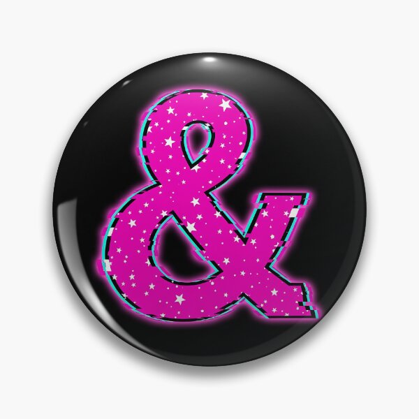 Item preview, Pink Glitch Ampersand Stars Symbol designed and sold by powersunlight.