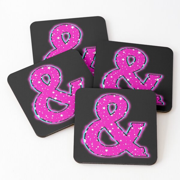 Item preview, Pink Glitch Ampersand Stars Symbol designed and sold by powersunlight.