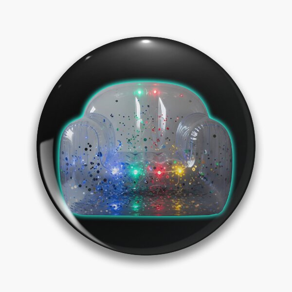 Item preview, Neon Inflatable Chair Transparent Retro Glow designed and sold by powersunlight.