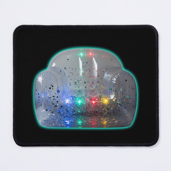Item preview, Neon Inflatable Chair Transparent Retro Glow designed and sold by powersunlight.