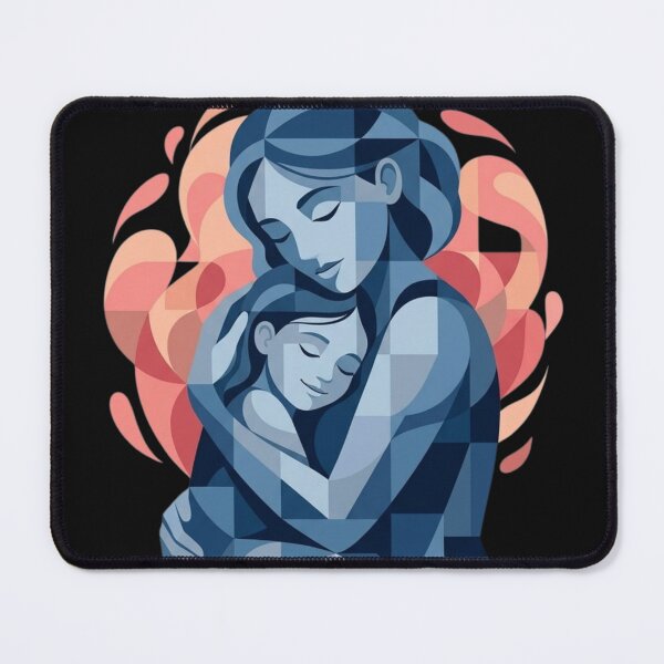 Item preview, Infinite Bond | Geometric Mother and Child Hug Illustration designed and sold by Zenvique Art.