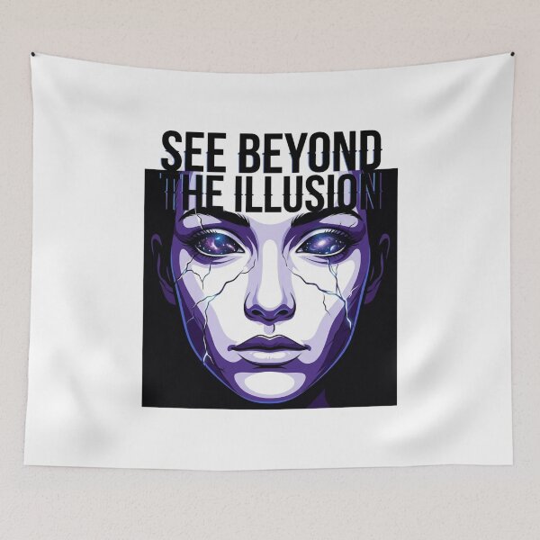 Item preview, Surreal Cosmic Eyes Face T-Shirt – See Beyond The Illusion, Spiritual Awareness Graphic Tee, Third Eye Vision Streetwear Design designed and sold by AD-NOVA!!!.