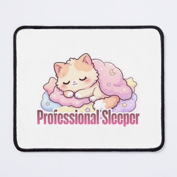 Item preview, Cute Sleeping Cat on Cloud – Professional Sleeper Kawaii Design designed and sold by Ace01st.
