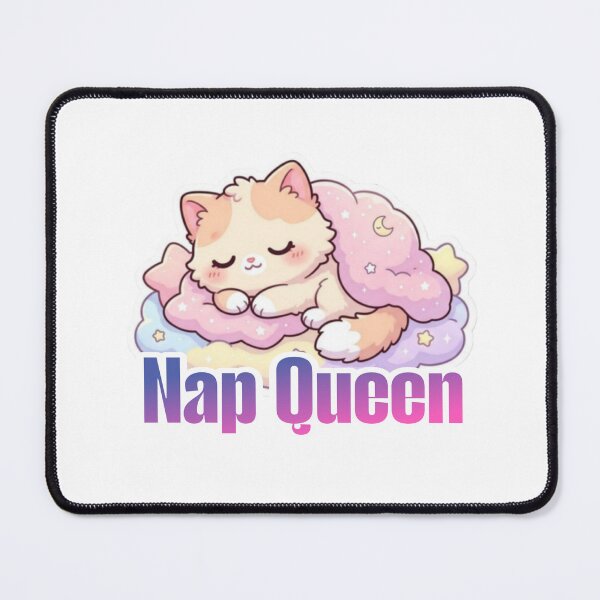 Item preview, Cute Sleeping Cat on Cloud – Nap Queen Kawaii Design designed and sold by Ace01st.