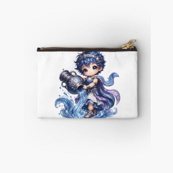 Item preview, Cute Aquarius Zodiac – Adorable Chibi Star Child Pouring Celestial Water Urn Illustration designed and sold by Symbol Universe.