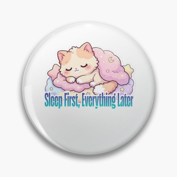 Item preview, Cute Sleeping Cat on Cloud – Sleep First, Everything Later kawaii Design designed and sold by Ace01st.