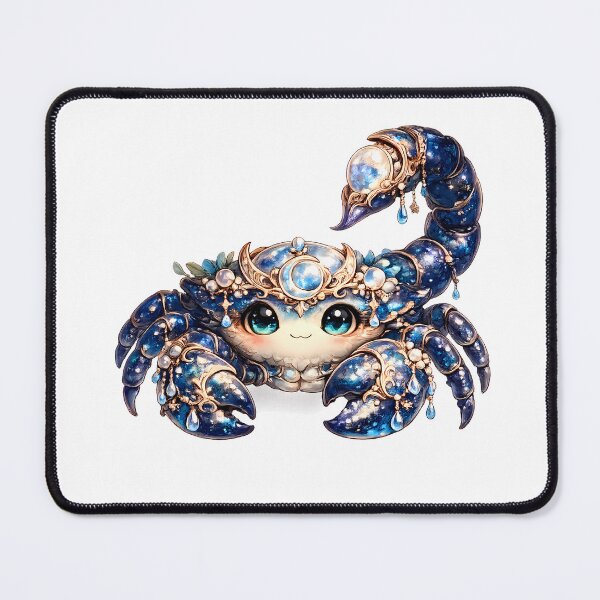 Item preview, Cute Scorpio Zodiac – Adorable Galaxy Scorpion with Moon Crown and Pearl Jewels Illustration designed and sold by Symbol Universe.