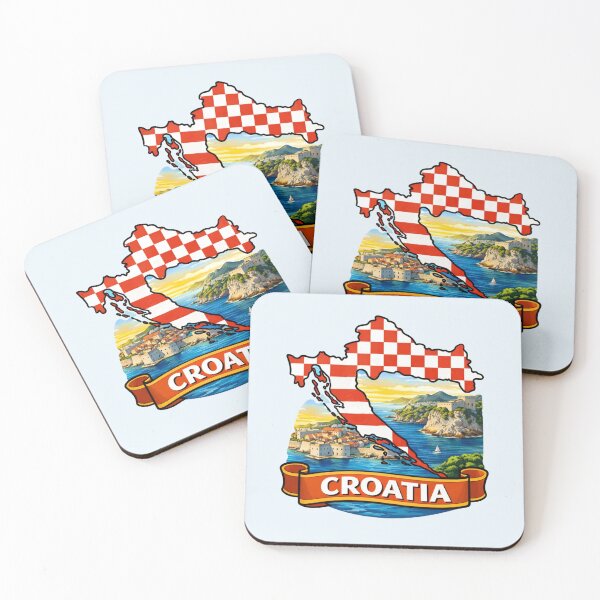 Item preview, Croatia Map - Dubrovnik Coast designed and sold by Myra365Art.