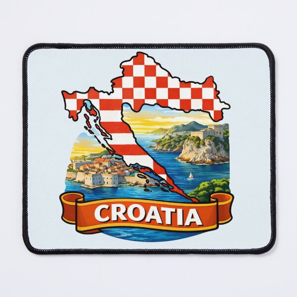 Item preview, Croatia Map - Dubrovnik Coast designed and sold by Myra365Art.