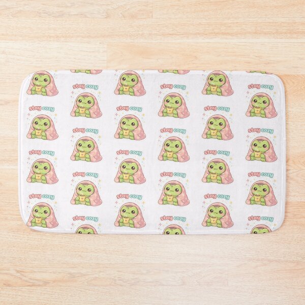 Item preview, Kawaii Frog “Stay Cozy” | Cute Frog With Blanket and Coffee Sticker designed and sold by AidaAviles.