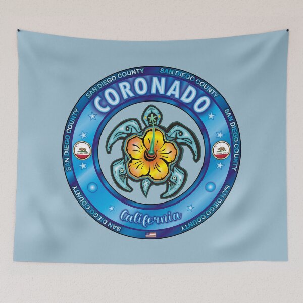 Item preview, Coronado Beach California sea turtle hibiscus designed and sold by studioss76.
