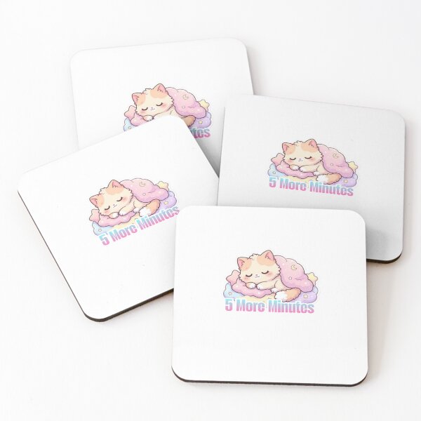 Item preview, Cute Sleeping Cat on Cloud – 5 More Minutes Kawaii Design designed and sold by Ace01st.