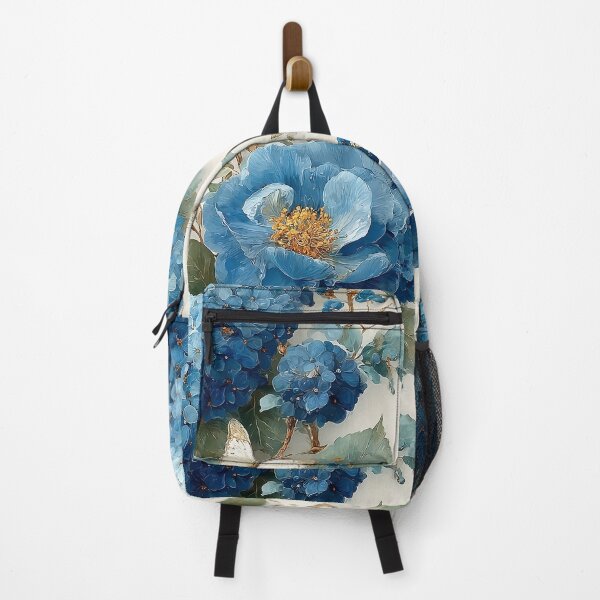 Item preview, Azure Elegance: Premium Blue & Gold Botanical Pattern designed and sold by Nine Lives Studio.