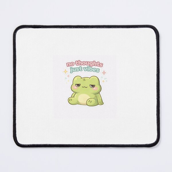 Item preview, Kawaii Frog “No Thoughts Just Vibes” | Cute Frog Relaxed Sticker designed and sold by AidaAviles.