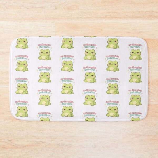Item preview, Kawaii Frog “No Thoughts Just Vibes” | Cute Frog Relaxed Sticker designed and sold by AidaAviles.