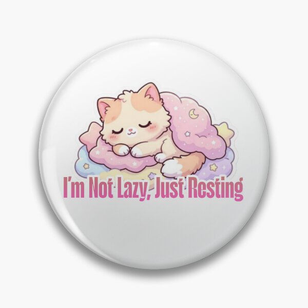 Item preview, Cute Sleeping Cat on Cloud – Im Not Lazy, Just Resting kawaii Design designed and sold by Ace01st.