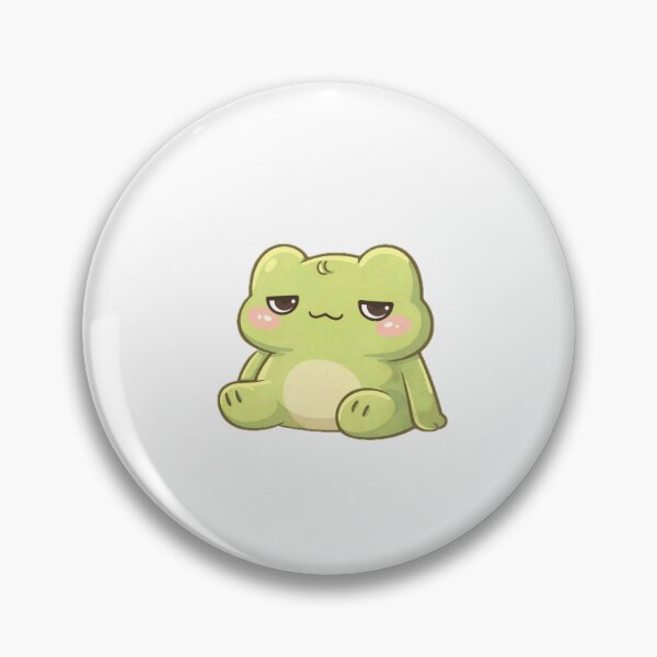 Item preview, Kawaii Frog Copy “No Thoughts Just Vibes” | Relaxed Cute Frog Sticker designed and sold by AidaAviles.