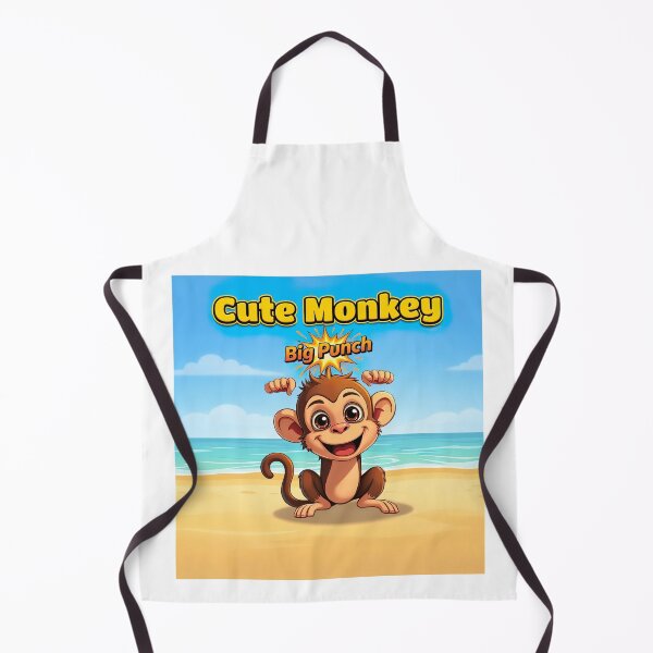 Item preview, cute punch monkey designed and sold by Art Wave Studio.