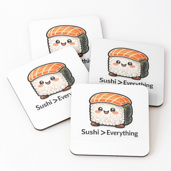 Item preview, Sushi Greater Than Everything Funny Kawaii Design designed and sold by MarinaBlackArt.