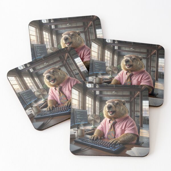 Item preview, Happy Office Woodchuck Loves His Job  designed and sold by Tridentulus.