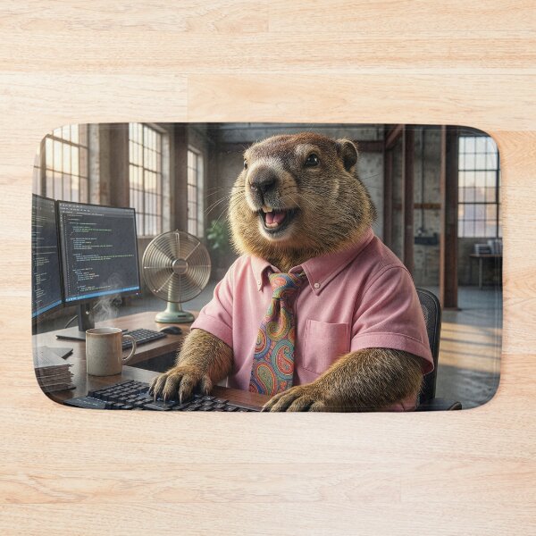 Item preview, Happy Office Woodchuck Loves His Job  designed and sold by Tridentulus.