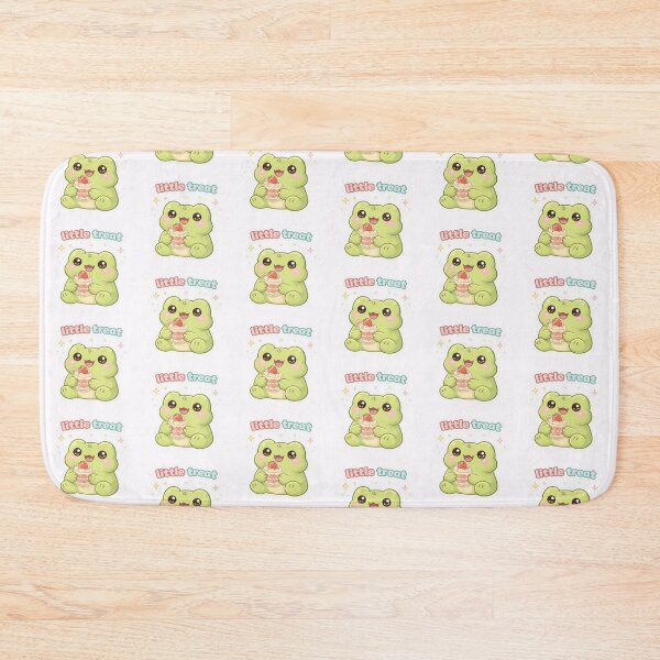 Item preview, Kawaii Frog with “Little Treat” Dessert | Cute Happy Frog Sticker designed and sold by AidaAviles.