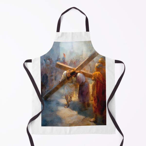 Item preview, 5th Station of the Cross - Simon of Cyrene Helps Jesus Carry the Cross designed and sold by Oldetimemercan.