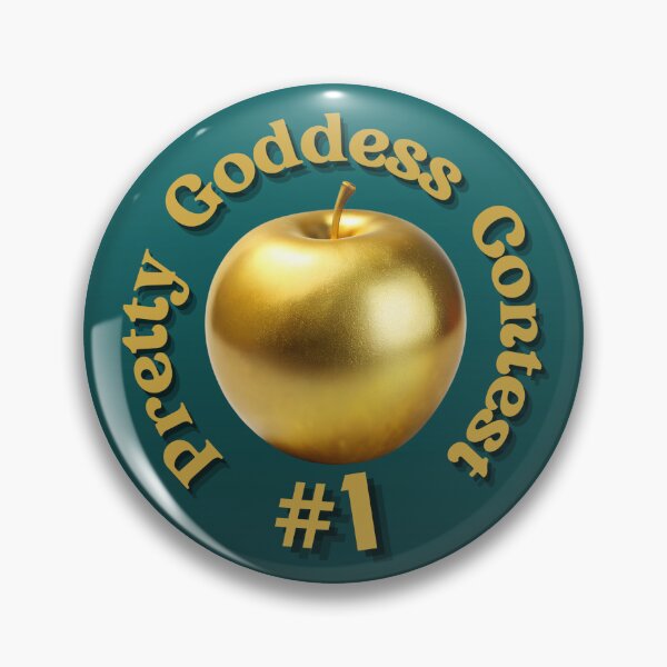 Item preview, Pretty Goddess Contest pin - cyan designed and sold by AncHist101.