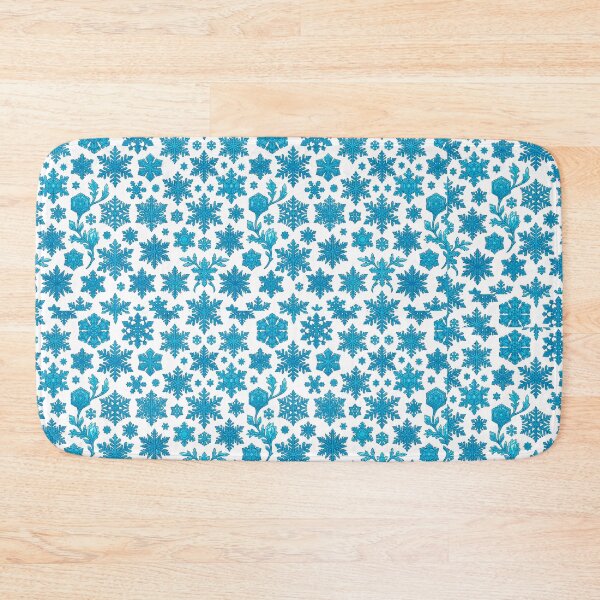 Item preview, Elegant Blue Snowflake Pattern - Winter Frost Design designed and sold by edstorebeaches.