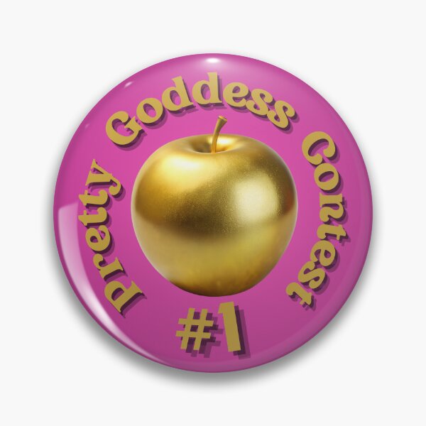 Item preview, Pretty Goddess Contest pin - pink designed and sold by AncHist101.