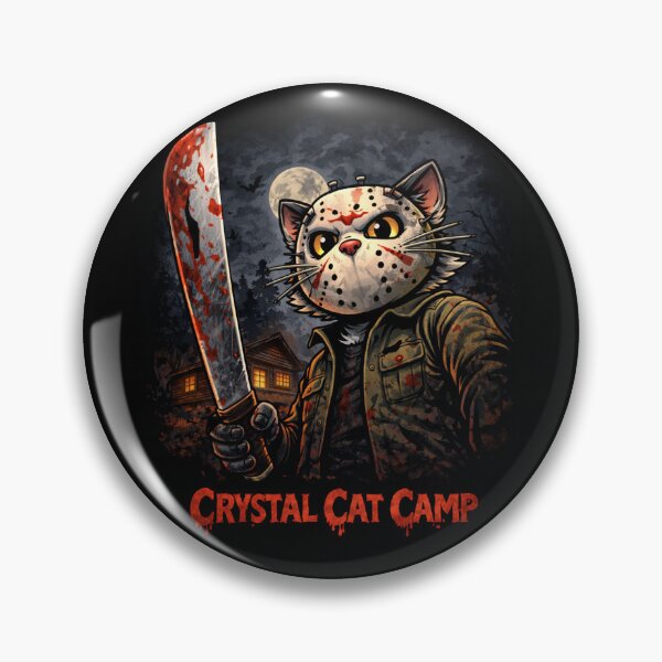 Item preview, Crystal Cat Camp Horror Slasher Cat Design designed and sold by VibeFactoryOfc.