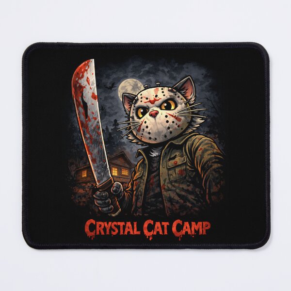 Item preview, Crystal Cat Camp Horror Slasher Cat Design designed and sold by VibeFactoryOfc.