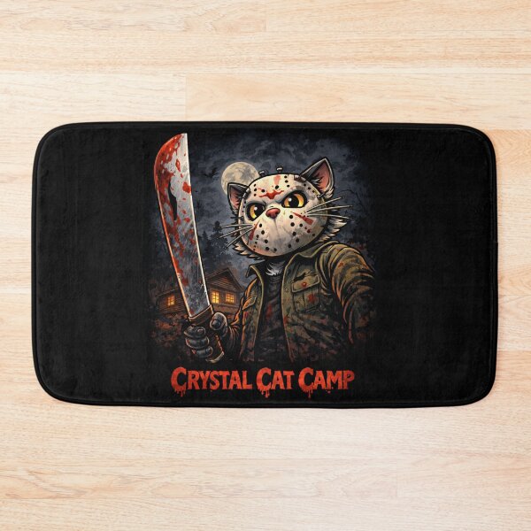 Item preview, Crystal Cat Camp Horror Slasher Cat Design designed and sold by VibeFactoryOfc.