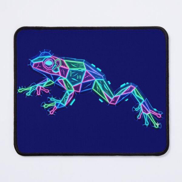 Item preview, Futuristic Cyberpunk Frog – Geometric Neon Sticker for Gamer Style Fans designed and sold by bsbd-action.