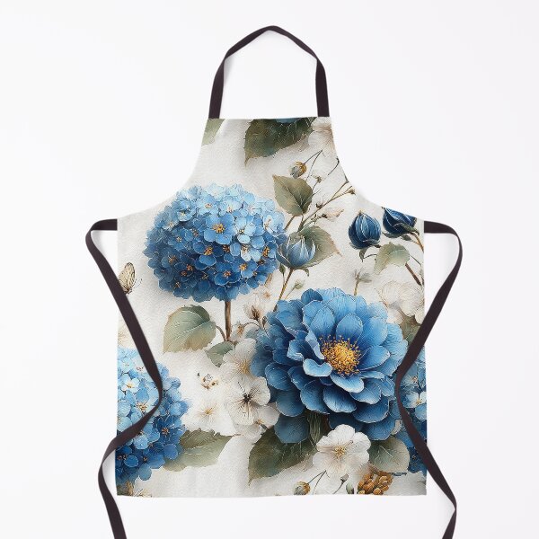 Item preview, Sapphire Mist & Gold: Glowing Blue Botanical Pattern designed and sold by Nine Lives Studio.