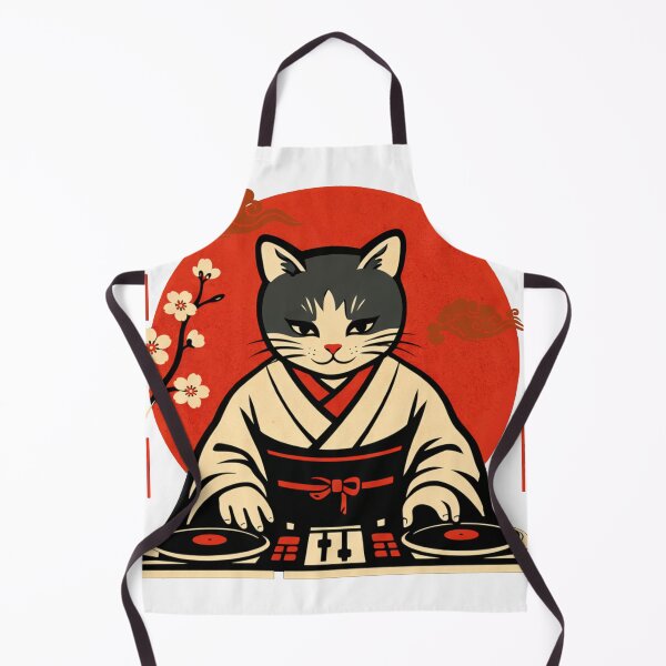 Item preview, Traditional Japanese DJ Cat designed and sold by Ora-kuro.