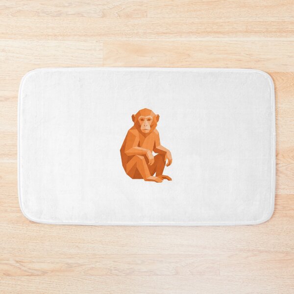 Item preview, Vibrant Orange Monkey – Polygonal Animal Sticker for Students and Creatives designed and sold by bsbd-action.