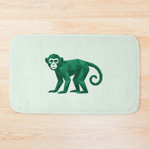 Item preview, Green Forest Monkey – Geometric Nature Sticker for Travelers and Adventurers designed and sold by bsbd-action.