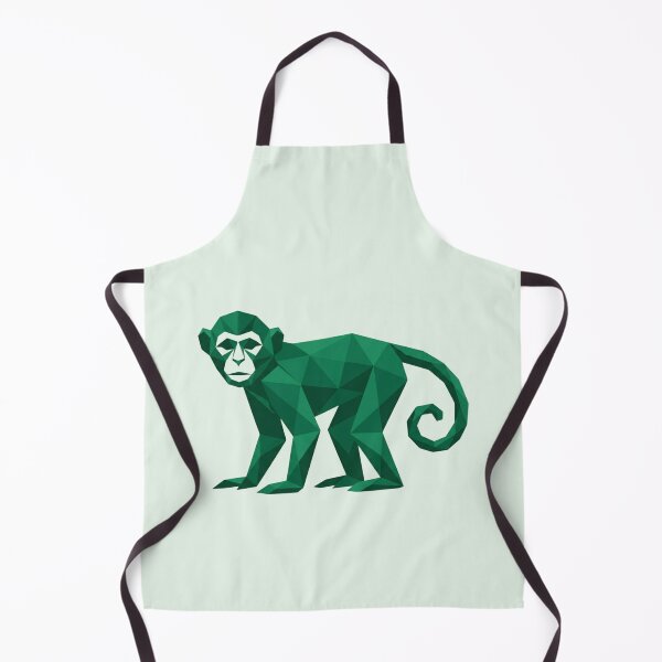 Item preview, Green Forest Monkey – Geometric Nature Sticker for Travelers and Adventurers designed and sold by bsbd-action.