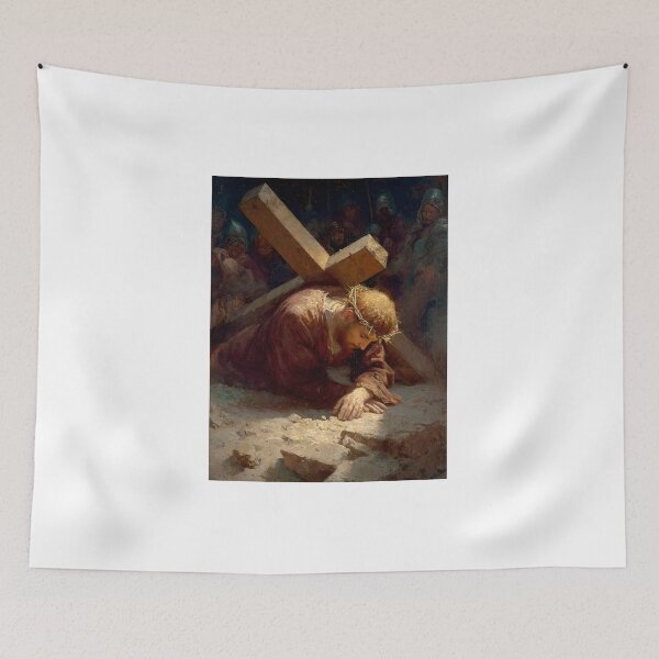 Item preview, 7th Station of the Cross - Jesus Falls the Second Time designed and sold by Oldetimemercan.
