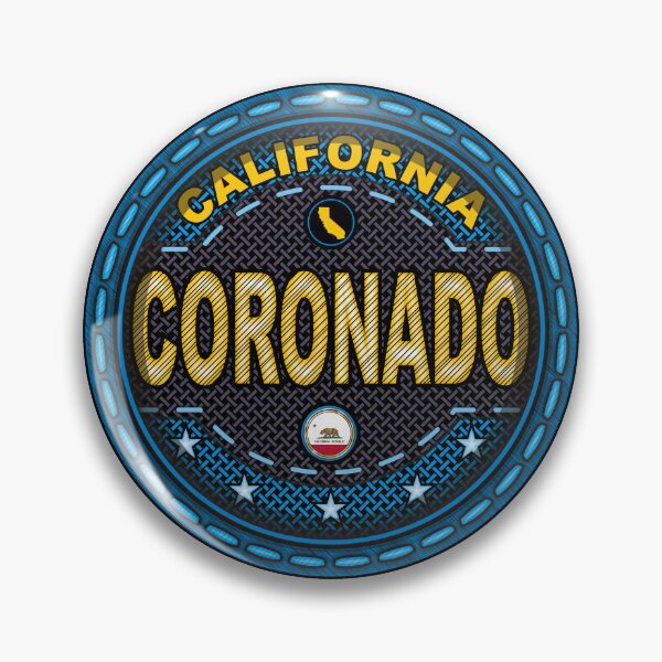 Item preview, Coronado Beach California stitching effect blue designed and sold by studioss76.