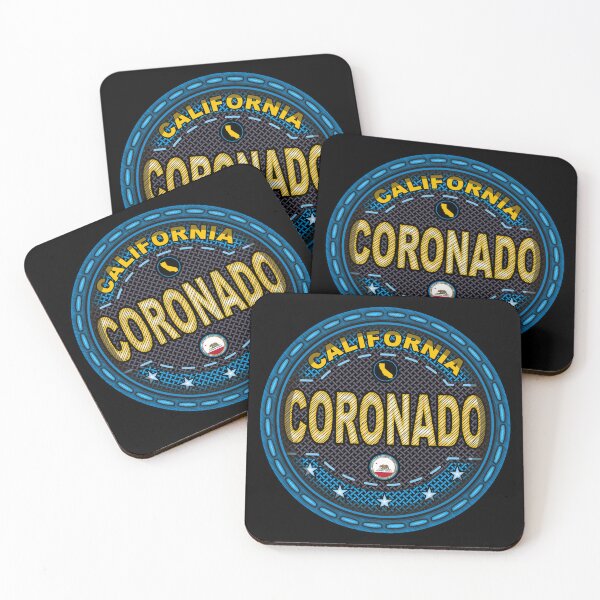 Item preview, Coronado Beach California stitching effect blue designed and sold by studioss76.