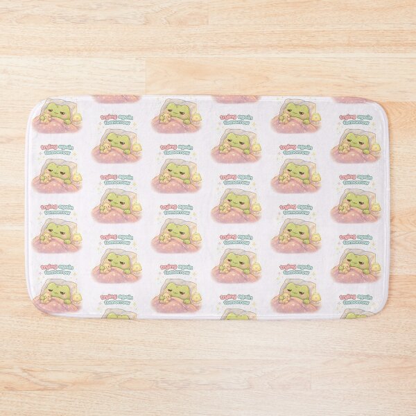Item preview, Kawaii Frog “Trying Again Tomorrow” | Cute Frog Motivational Sticker designed and sold by AidaAviles.