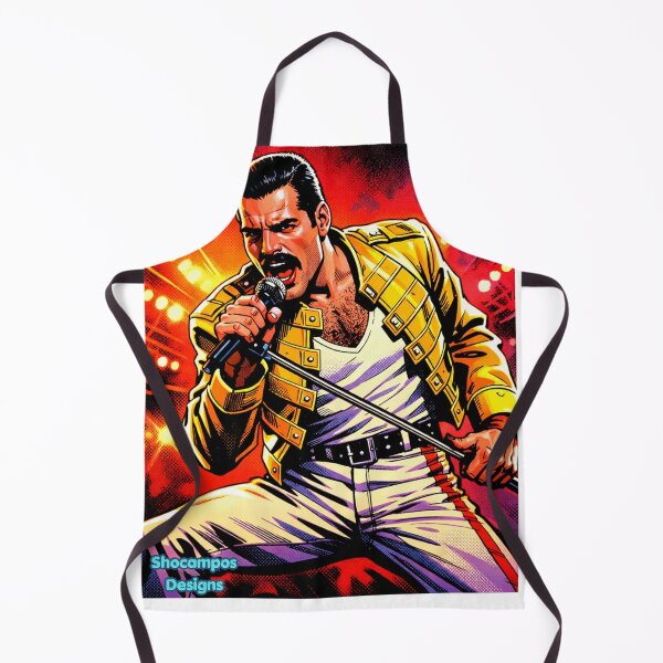 Item preview, Freddie Mercury Legendary Stage Power Neon Comic Illustration designed and sold by SHOCAMPOS DESIGNS .