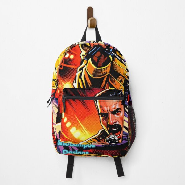 Item preview, Freddie Mercury Legendary Stage Power Neon Comic Illustration designed and sold by SHOCAMPOS DESIGNS .