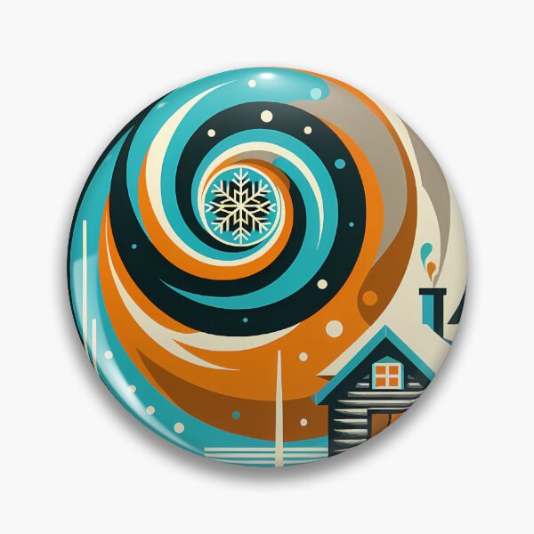 Item preview, Geometric Winter Cabin Spiral Night designed and sold by InkSmithery.