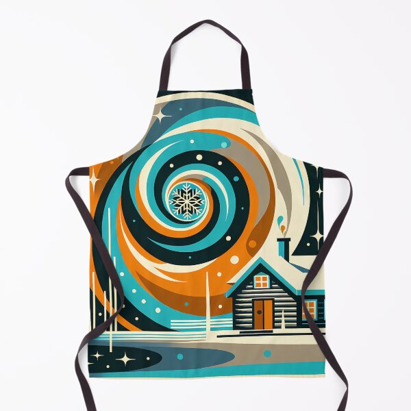 Item preview, Geometric Winter Cabin Spiral Night designed and sold by InkSmithery.