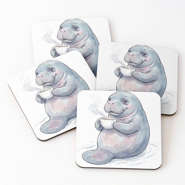 Item preview, Tranquilla-Tea Watercolor Manatee Art designed and sold by Tranquillatee.